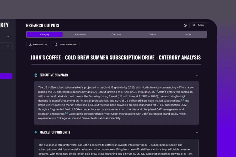 Research workspace screenshot